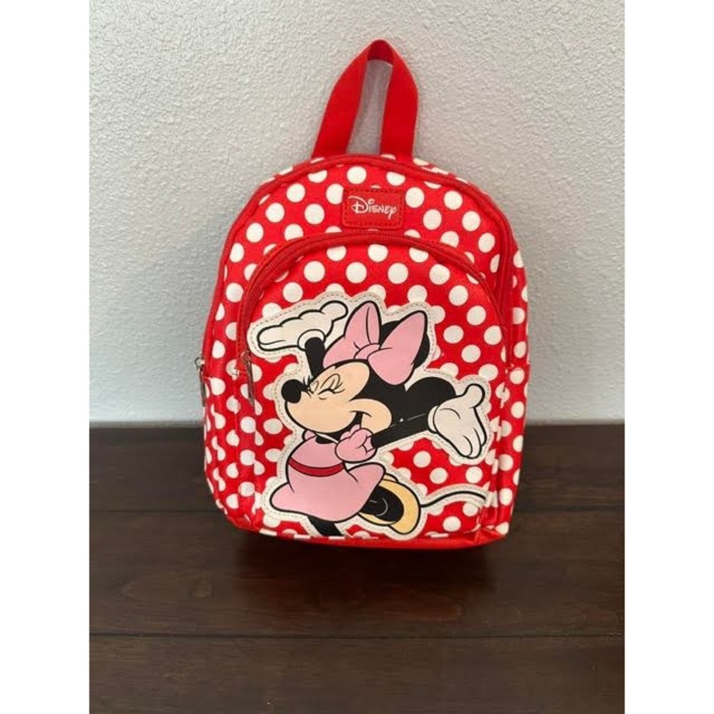 Bioworld Disney Minnie Mouse Mini Backpack Red White Polka Dot Bag